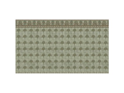 55986 1 vladila green tiles art nouveau tapeta