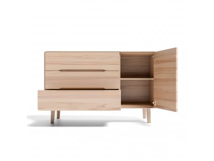 Imola Sideboard 31 beech front OPENED