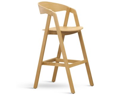 MOOD SELECTION Barové kreslo Gore 72 cm  - drevo dub - celodrevené