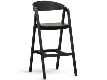MOOD SELECTION Barové kreslo Gore 72 cm  - drevo buk čierna - celodrevené