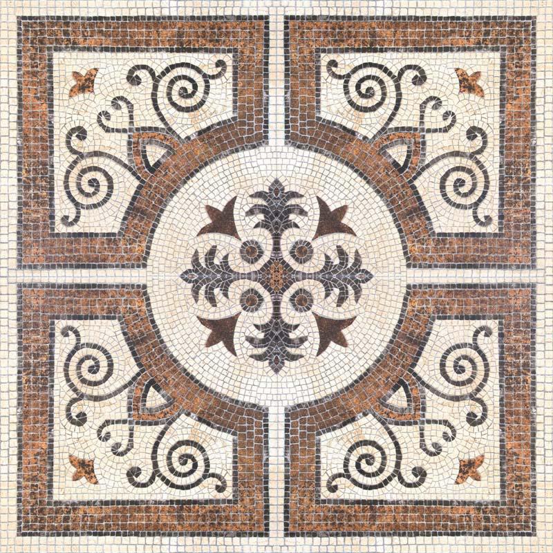 MINDTHEGAP Byzantine tile, oranžová/hnedá/sépia/farebná skupina hnedá + béžová/farebná skupina oranžová