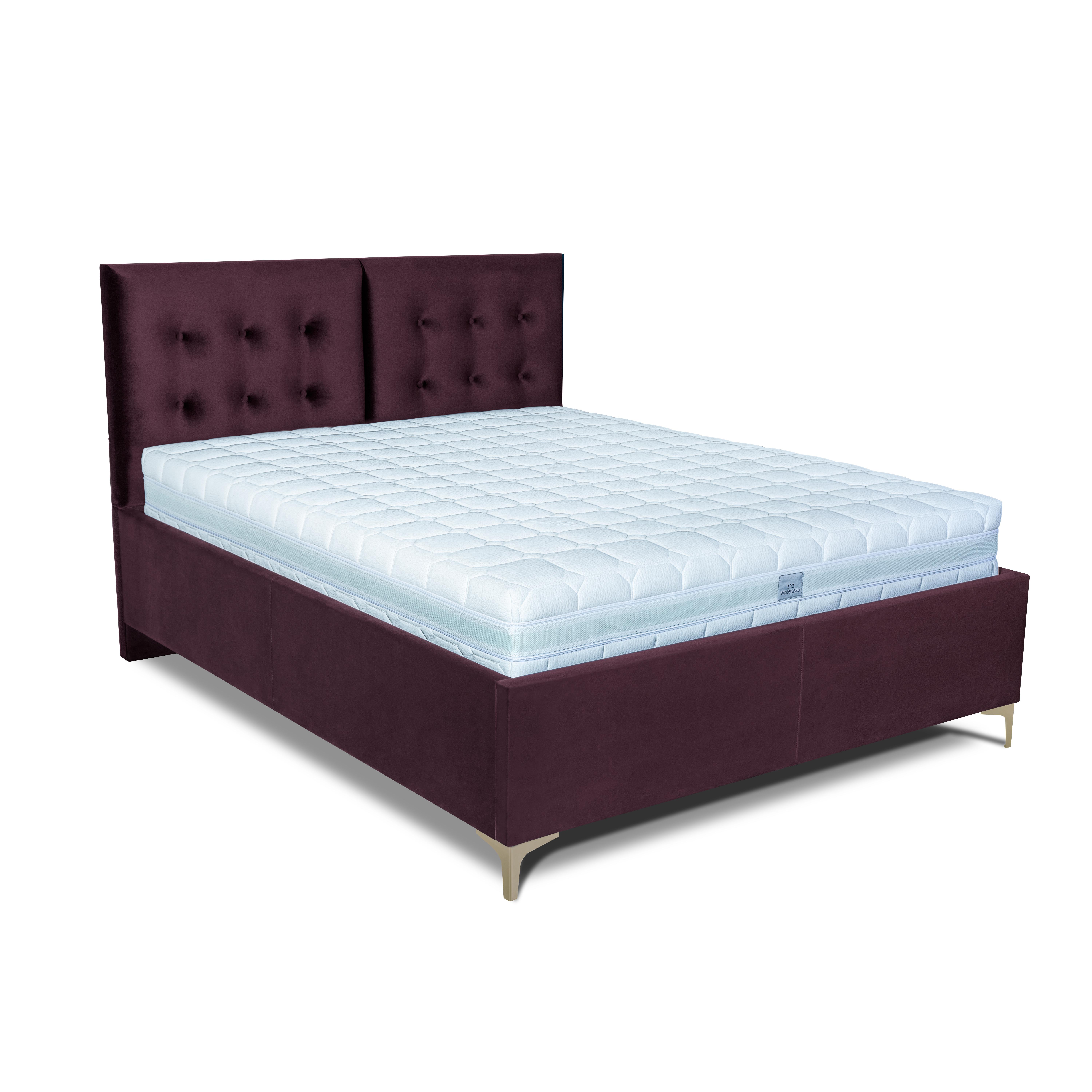 MOOD posteľ Riviera s kovovým nožným výklopom 2229/zlatá