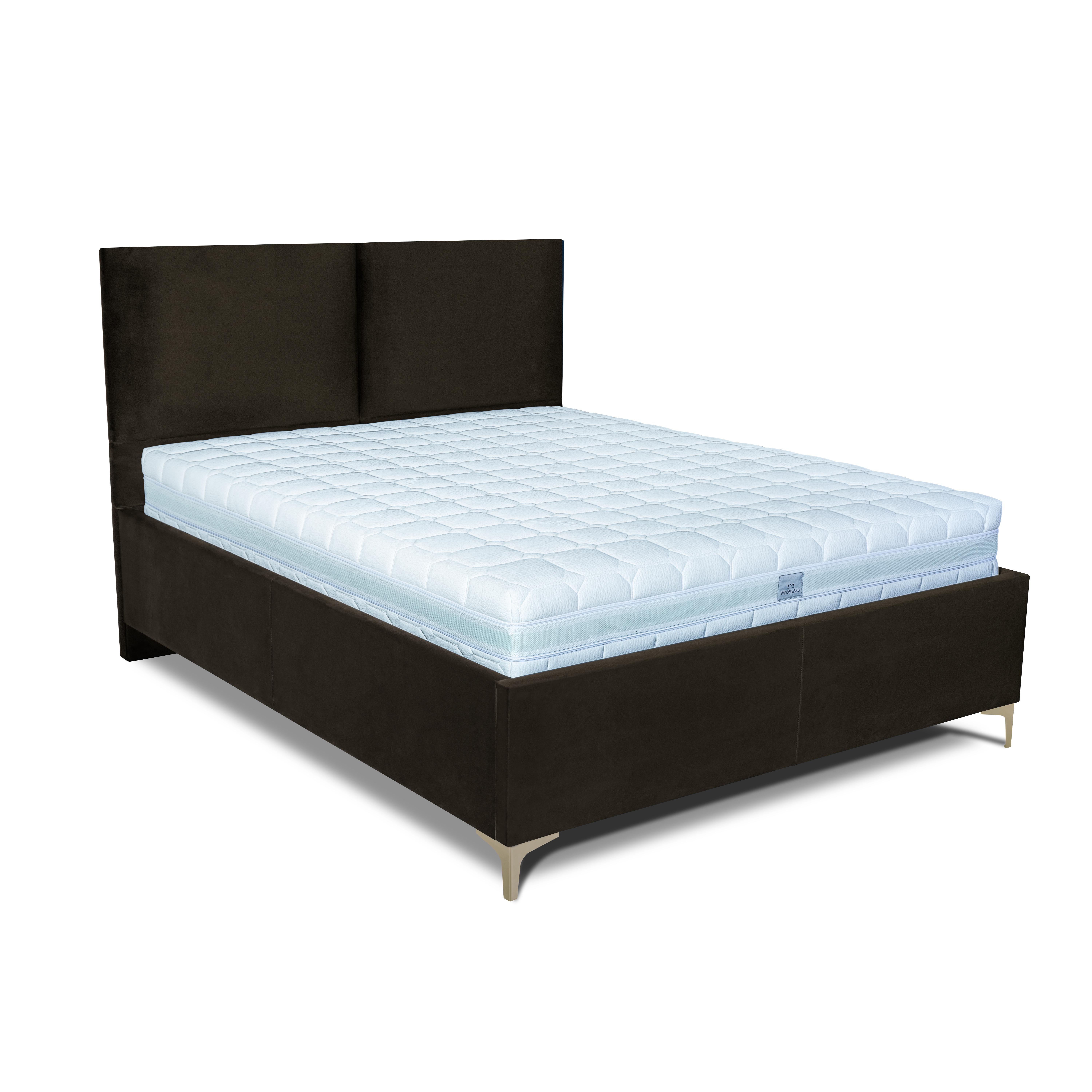 MOOD posteľ Beneto s kovovým nožným výklopom 2205/zlatá