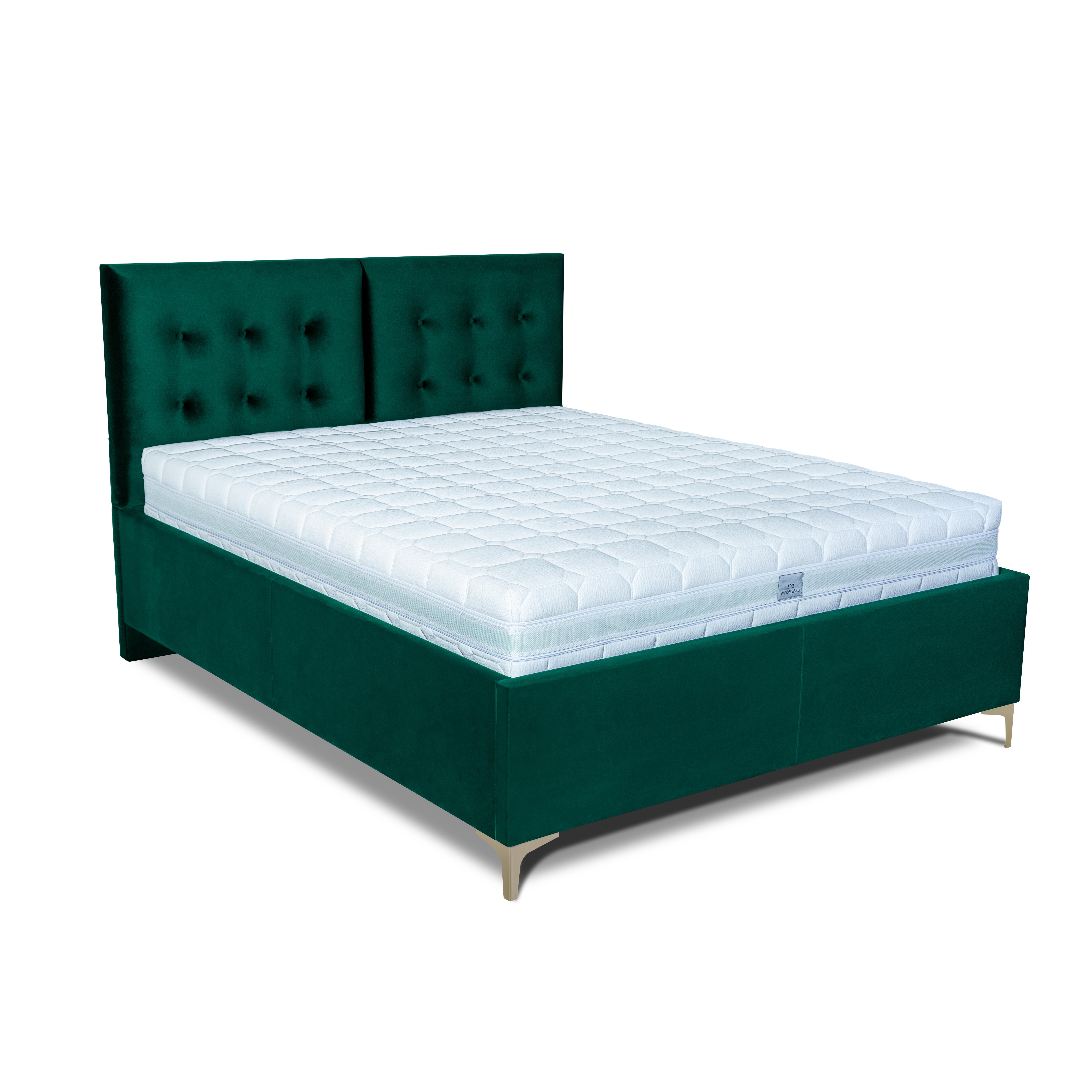 MOOD posteľ Riviera s kovovým nožným výklopom 2225/zlatá