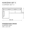 BEFAME Carmen Set 3 F rohová sedačka ľavá s rozkladom