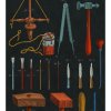 22366 mindthegap old tools anthracite tapeta