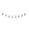LORENA CANALS Girlanda Pom Pom Tie Dye Green - girlanda