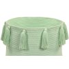 LORENA CANALS Pletený kôš Tassels Soft Mint - kôš