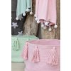 LORENA CANALS Pletený kôš Tassels Soft Mint - kôš