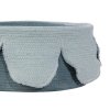LORENA CANALS Pletený kôš Petals Vintage Blue Dark Green - kôš