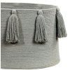 LORENA CANALS Pletený kôš Tassels Light Grey - kôš