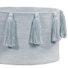 LORENA CANALS Pletený kôš Tassels Soft Blue - kôš