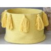 LORENA CANALS Pletený kôš Tassels Yellow - kôš
