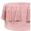 LORENA CANALS Pletený kôš Tassels Pink - kôš