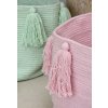 LORENA CANALS Pletený kôš Tassels Pink - kôš