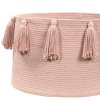 LORENA CANALS Pletený kôš Tassels Vintage Nude - kôš