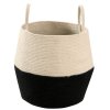 LORENA CANALS Pletený kôš Zoco Black Natural - kôš