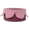 LORENA CANALS Pletený kôš Petals Ash Rose Dark Aubergine - kôš