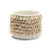 BAZAR BIZAR The Cowrie Macrame Planter - Natural M úložný kôš