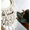 BAZAR BIZAR The Cowrie Macrame Candle Holder - Natural - S svietnik
