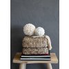 BAZAR BIZAR The Coconut Shell Square Basket - Natural - Set of 2 úložný kôš