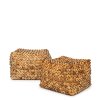 BAZAR BIZAR The Coconut Shell Square Basket - Natural - Set of 2 úložný kôš