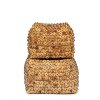 BAZAR BIZAR The Coconut Shell Square Basket - Natural - Set of 2 úložný kôš