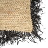 BAZAR BIZAR The Raffia Cushion Cover - Natural Black - 60x60 obliečka