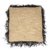 BAZAR BIZAR The Raffia Cushion Cover - Natural Black - 60x60 obliečka