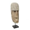 BAZAR BIZAR The Cowrie Mask on Stand - Large stojacia dekorácia