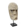 BAZAR BIZAR The Cowrie Mask on Stand - Medium stojacia dekorácia