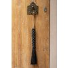 BAZAR BIZAR The Wooden Beads with Cotton Tassel - Black závesná dekorácia