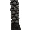 BAZAR BIZAR The Wooden Beads with Cotton Tassel - Black závesná dekorácia
