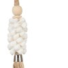 BAZAR BIZAR The White Shell and Raffia Tassel závesná dekorácia