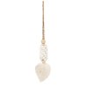 BAZAR BIZAR The Leaf & Shell Tassel - White závesná dekorácia