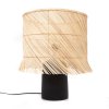 BAZAR BIZAR The Rattan Table Lamp - Black Natural stolové svietidlo