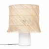 BAZAR BIZAR The Rattan Table Lamp - White Natural stolové svietidlo