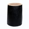 BAZAR BIZAR The Tribe Stool - Natural Black príručný stolík