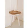 BAZAR BIZAR The Organic Side Table - Natural White príručný stolík