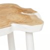 BAZAR BIZAR The Organic Side Table - Natural White príručný stolík