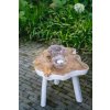 BAZAR BIZAR The Organic Side Table - Natural White príručný stolík