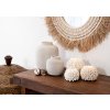 BAZAR BIZAR The Raffia Cowrie Mirror - Natural White zrkadlo