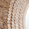 BAZAR BIZAR The Raffia Cowrie Mirror - Natural White zrkadlo