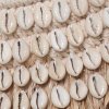 BAZAR BIZAR The Raffia Cowrie Mirror - Natural White zrkadlo