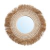 BAZAR BIZAR The Raffia Cowrie Mirror - Natural White zrkadlo
