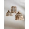 BAZAR BIZAR The Abaca Bird Cage Pendant - Natural - M -tienidlo pre závesné svietidlo