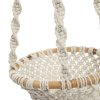 BAZAR BIZAR The Twisted Macrame Plant Holder - Natural White - L závesná dekorácia