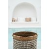 BAZAR BIZAR The Pandan Basket #1 - Natural White úložný kôš