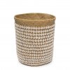 BAZAR BIZAR The Pandan Basket #1 - Natural White úložný kôš