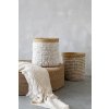 BAZAR BIZAR The Pandan Basket #2 - Natural White úložný kôš
